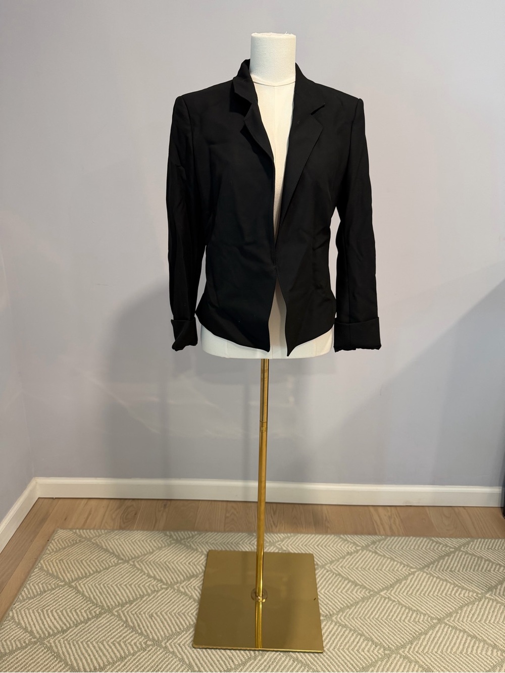 BOSS Hugo Boss Black Tailored Single Button Blazer Jacket Size 8